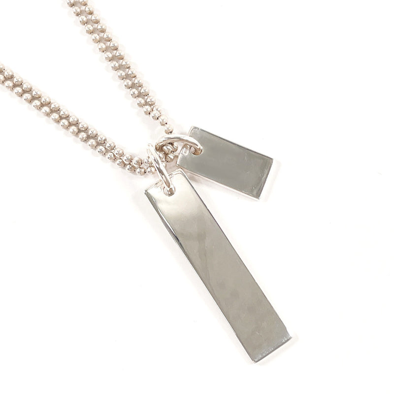 GUCCI Necklace plate Double chain Silver925 Silver unisex Second hand