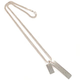 GUCCI Necklace plate Double chain Silver925 Silver unisex Second hand