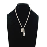 GUCCI Necklace plate Double chain Silver925 Silver unisex Second hand