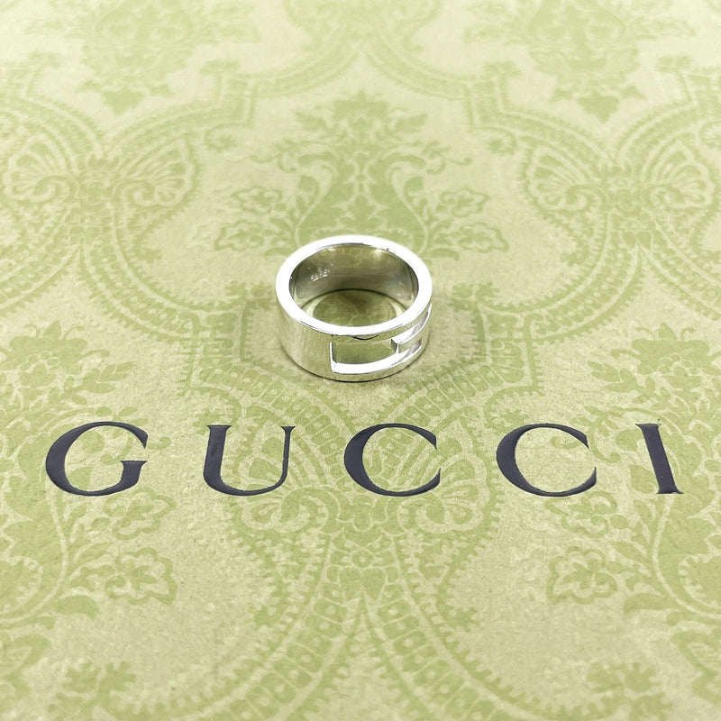 GUCCI Ring Branded Cutout G Silver925 #9.5(JP Size) Silver Women Used