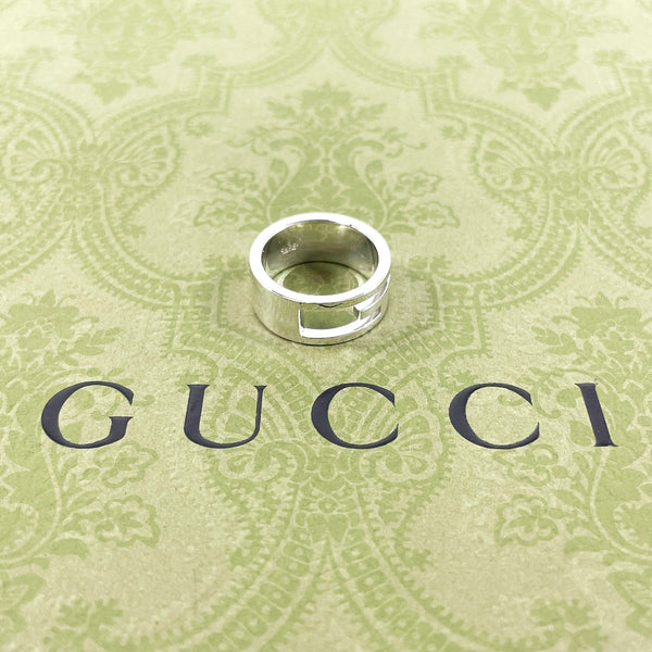 GUCCI Ring Branded Cutout G Silver925 #US 5 Silver Women Second hand