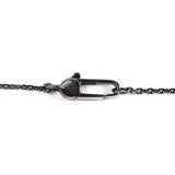 GUCCI Necklace Cutout G cloth Silver925 Black unisex Second hand