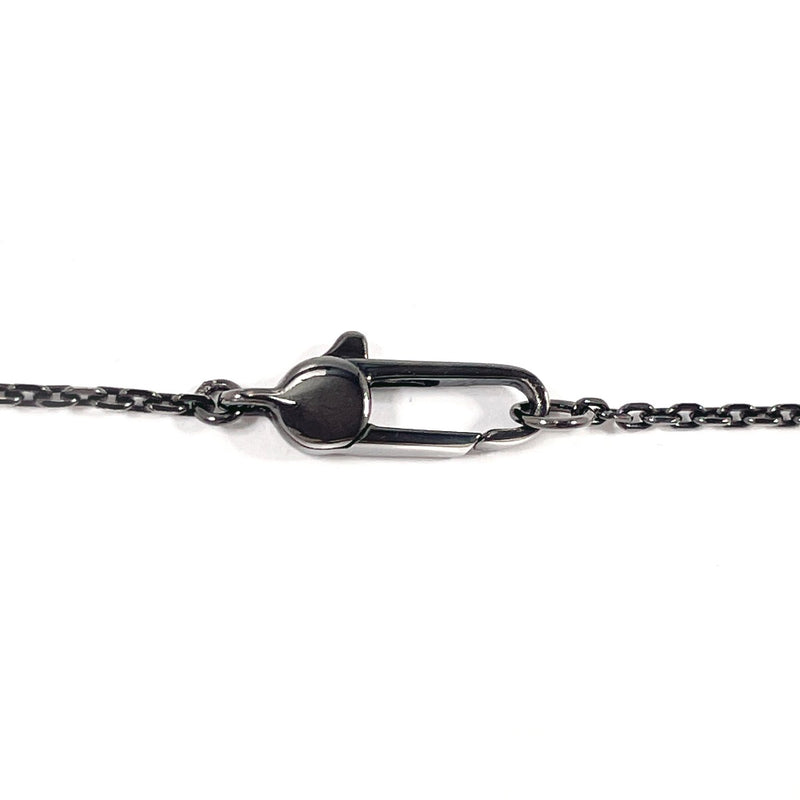 GUCCI Necklace Cutout G cloth Silver925 Black unisex Second hand