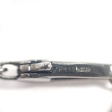 GUCCI Necklace Cutout G cloth Silver925 Black unisex Second hand