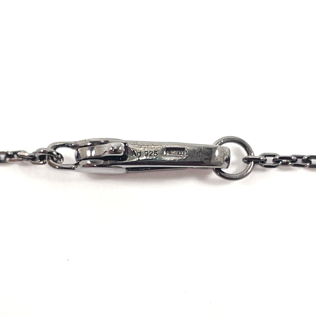 GUCCI Necklace Cross Cutout G Black rhodium plating