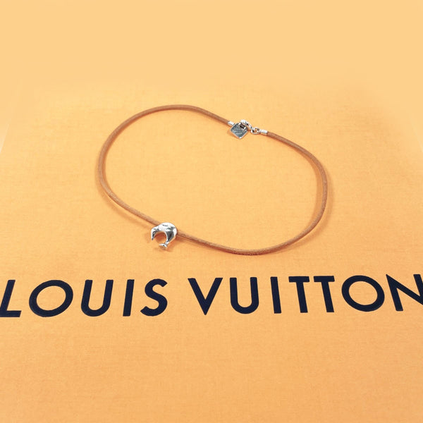 LOUIS VUITTON Necklace Kiwi Louis Vuitton Cup 2003 Limited Edition Silver925/leather Silver Silver Women Used