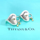 TIFFANY&Co. Earring Heart lock Silver925/K18 Gold Silver Silver Women Used