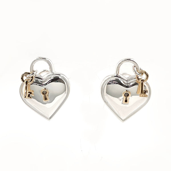 TIFFANY&Co. Earring Heart lock Silver925/K18 Gold Silver Silver Women Used