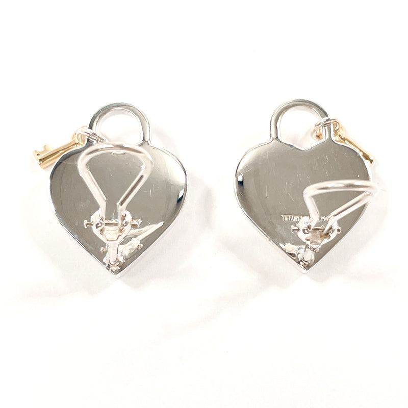 TIFFANY&Co. Earring Heart lock Silver925/K18 Gold Silver Silver Women Used