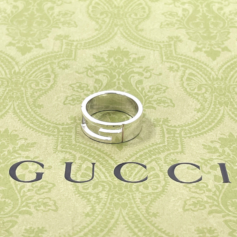 GUCCI Ring Branded Cutout G Silver925 #US 7 1/2 Silver mens Second hand