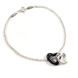 TIFFANY&Co. bracelet Open heart Elsa Peretti Silver925/Black Jade Silver Silver Women Used