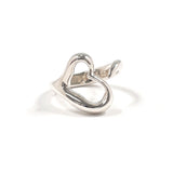 TIFFANY&Co. Ring Open heart Elsa Peretti Silver925 #US 4 3/4 Silver Women Second hand