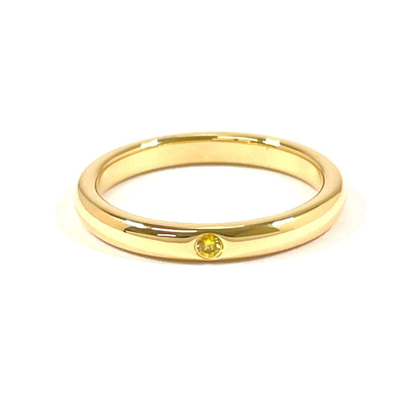 TIFFANY&Co. Ring Stacking band ring Elsa Peretti K18 yellow gold/diamond #12.5(JP Size) gold Women Used