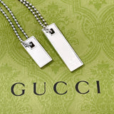 GUCCI Necklace Plate Pair Silver925 Silver unisex Used