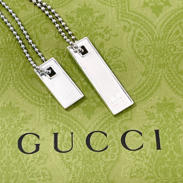 GUCCI Necklace Plate Pair Silver925 Silver unisex Used