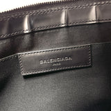 BALENCIAGA Clutch bag 373834 Navy clip M canvas/leather beige beige unisex Used