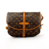 LOUIS VUITTON Shoulder Bag M42256 Saumur 30 Monogram canvas/Leather Brown Women Used