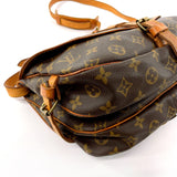 LOUIS VUITTON Shoulder Bag M42256 Saumur 30 Monogram canvas/Leather Brown Women Used