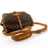 LOUIS VUITTON Shoulder Bag M42256 Saumur 30 Monogram canvas/Leather Brown Women Used