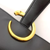 CARTIER Handbag PANTHERE leather Black Women Used