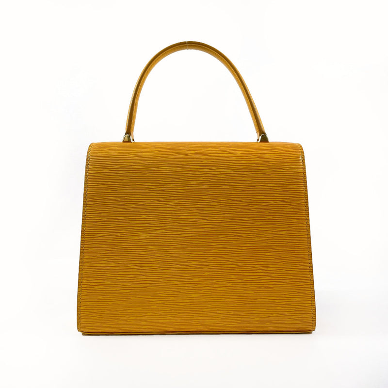 LOUIS VUITTON Handbag M52379 Malselv Epi Leather yellow yellow Women Used