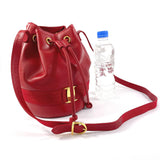 Salvatore Ferragamo Shoulder Bag D21 4179 Vala Drawstring type leather Red Women Used