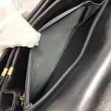 CELINE Shoulder Bag Carriage hardware leather Black Women Second hand