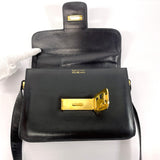 CELINE Shoulder Bag Carriage hardware leather Black Women Used