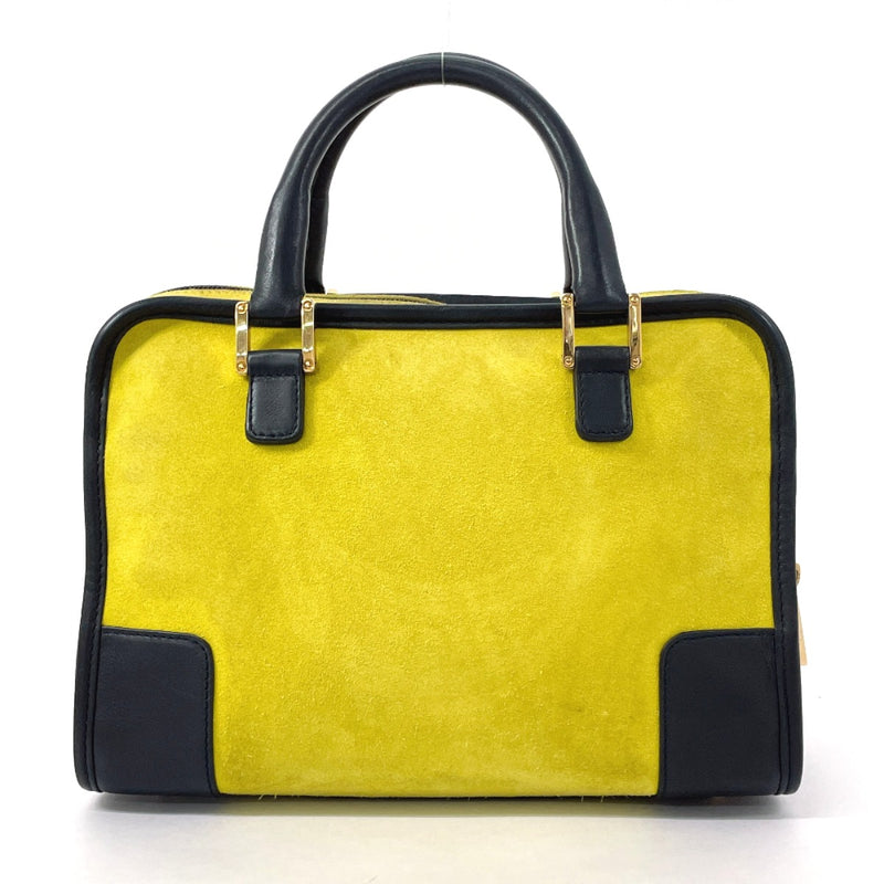 LOEWE Handbag Amazona 28 Suede/leather yellow yellow Women Used