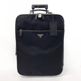 PRADA suitcase VV030M Nylon/Safiano leather Black unisex Used