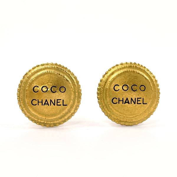 CHANEL Earring logo vintage Gold Plated gold 94 A Women Second hand