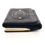 LOEWE wallet purse with a clasp anagram leather Black Women Used