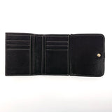 LOEWE wallet purse with a clasp anagram leather Black Women Used