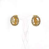 Christian Dior Earring logo Gold Plated/Rhinestone gold Women Second hand