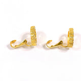 Christian Dior Earring logo vintage Gold Plated/Rhinestone gold Women
