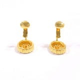 Christian Dior Earring logo vintage Gold Plated/Rhinestone gold Women