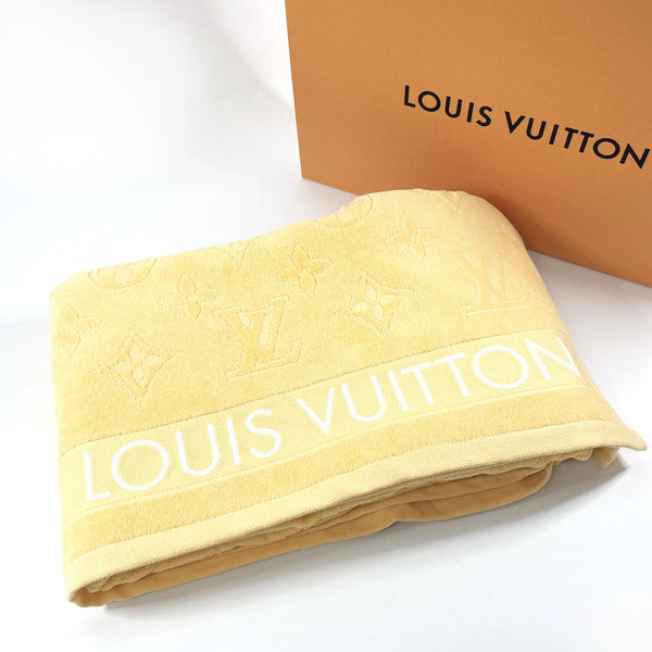 LOUIS VUITTON towel R96537 Beach towel bath towel cotton yellow unisex Used