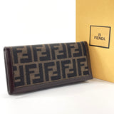 FENDI purse 2266.30851 Zucca canvas/leather Brown Women Used