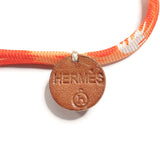 HERMES bracelet Petit Ashe Cellier silk Orange Orange Women Used