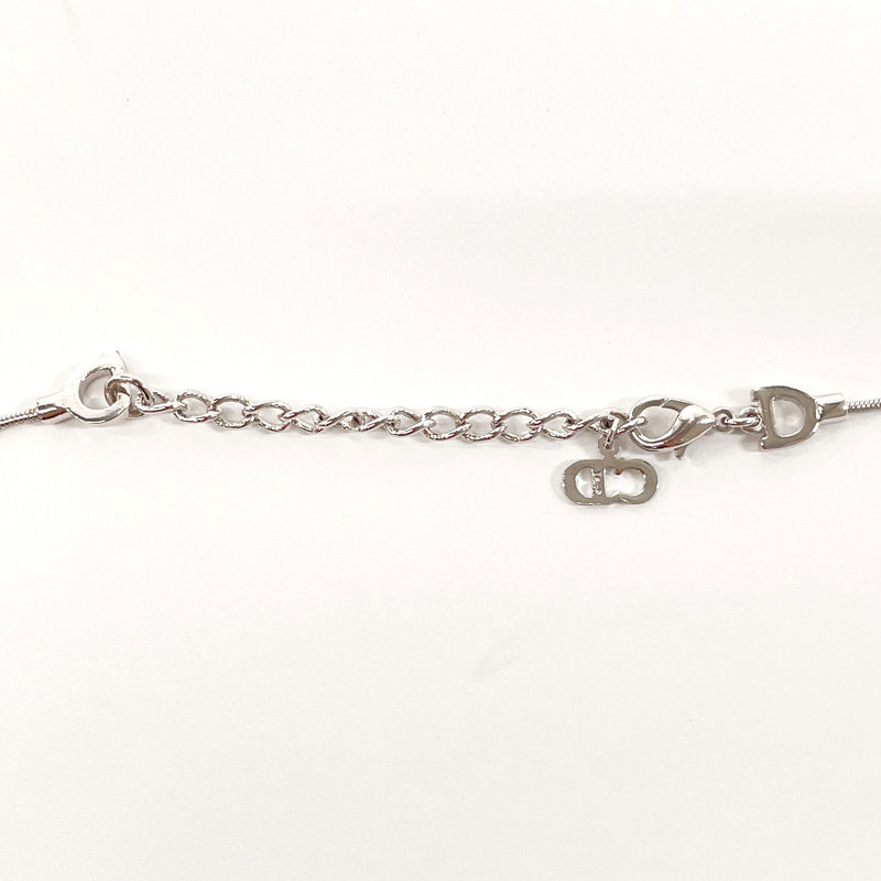 Christian Dior Necklace D logo metal Silver Women Used