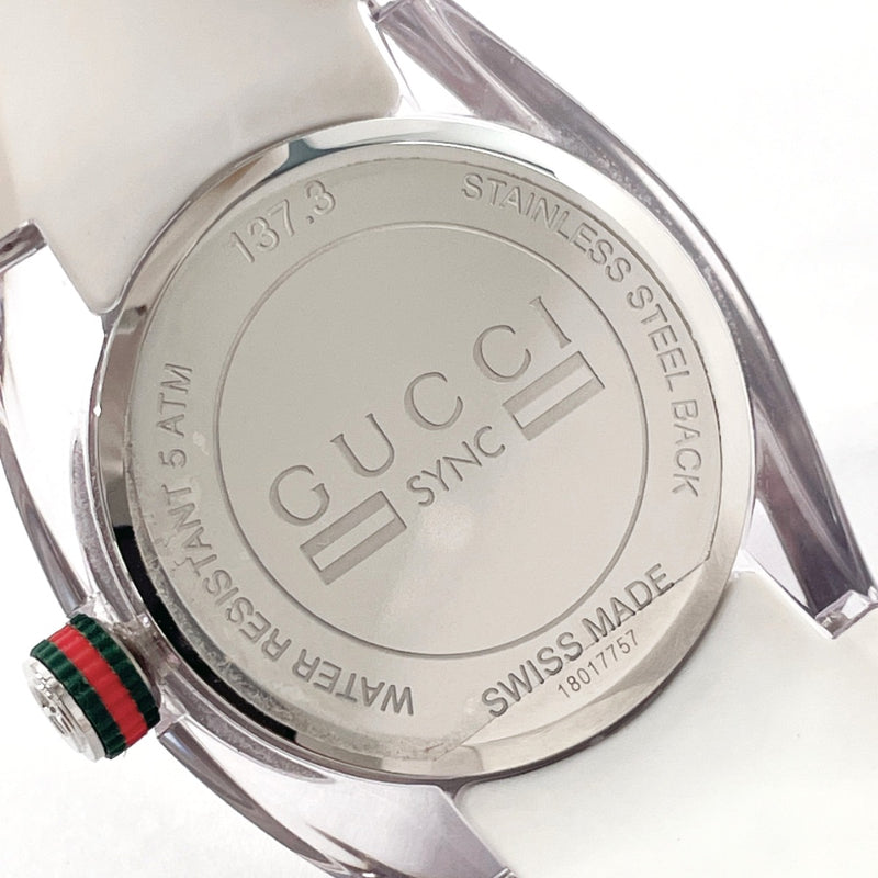 GUCCI Watches 137.3 sink Stainless Steel/rubber Silver Silver Women Used