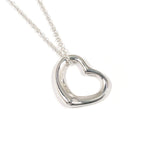TIFFANY&Co. Necklace Open heart Elsa Peretti Silver925 Silver Women Second hand