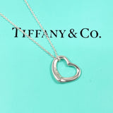 TIFFANY&Co. Necklace Open heart Elsa Peretti Silver925 Silver Women Second hand