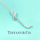 TIFFANY&Co. Necklace Letter T Elsa Peretti Silver925 Silver Women Used