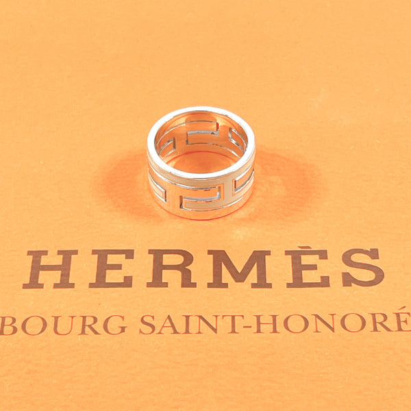 HERMES Ring Move ash Silver925 #9(JP Size) Silver Silver Women Used