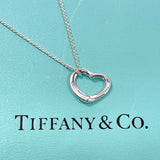 TIFFANY&Co. Necklace Open heart Elsa Peretti Silver925 Silver Women Used