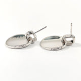 CHANEL earring oval with logo Silver925 Silver Women Used