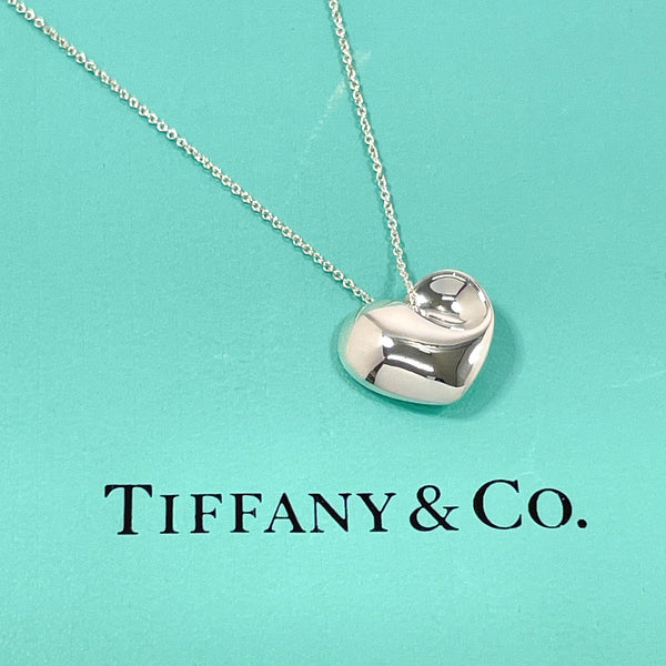 TIFFANY&Co. Necklace Fold heart Silver925 Silver Women Used