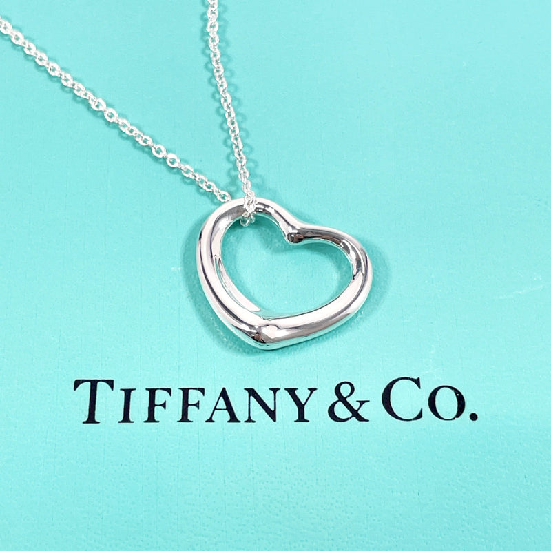 TIFFANY&Co. Necklace Open heart Elsa Peretti Silver925 Silver Women Used