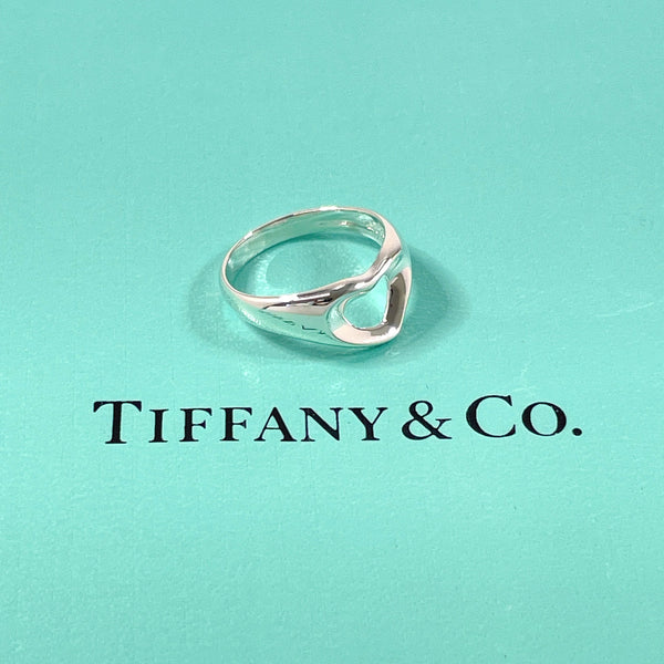 TIFFANY&Co. Ring Open heart Sterling Silver #10(JP Size) Silver Women Used